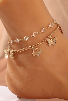  2pcs Butterfly Charm Anklet