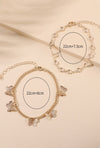 2pcs Butterfly Charm Anklet