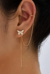 1 Pair Cubic Zirconia Dainty Chain Linked Earring