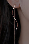 1 Pair Dainty Semi Spiral Dangle Earrings