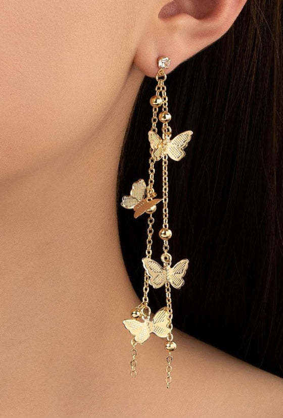 1pair Butterfly Drop Earrings