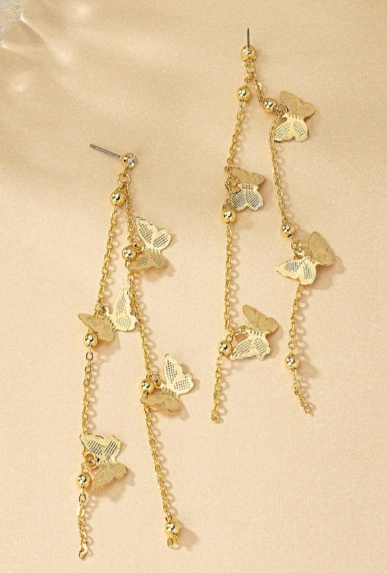 1pair Butterfly Drop Earrings