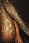 1 pair embellished diamond fashion fishnet socks