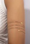 1pc Minimalist Metallic Wire Detail Arm Bracelet