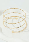 1pc Minimalist Metallic Wire Detail Arm Bracelet