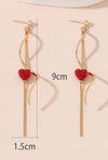 1pair Heart Shaped Spiral & S-shaped Earrings