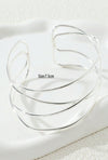 1pc Minimalist Metallic Wire Detail Arm Bracelet