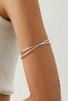 1pc Minimalist Metallic Wire Detail Arm Bracelet