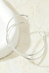 1pc Minimalist Metallic Wire Detail Arm Bracelet