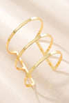 1pc Minimalist Metallic Wire Detail Arm Bracelet