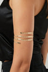 1pc Minimalist Metallic Wire Detail Arm Bracelet