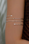 1pc Minimalist Metallic Wire Detail Arm Bracelet