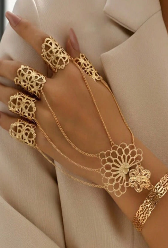 1pc Exaggerated Bracelet and Finger Ring