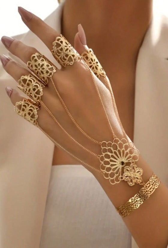 1pc Exaggerated Bracelet and Finger Ring