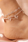 2pcs Butterfly Charm Anklet