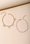 2pcs Butterfly Charm Anklet