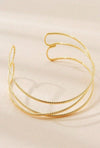 1pc Minimalist Metallic Wire Detail Arm Bracelet