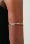 1pc Minimalist Metallic Wire Detail Arm Bracelet