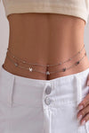 1pc Belly Minimalist double layer chain