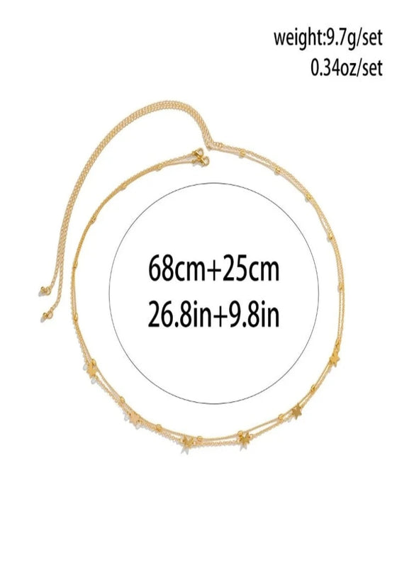 1pc Belly Minimalist double layer chain