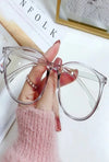 1pc Transparent Anti Blue Light Round Blackout Optical Glasses